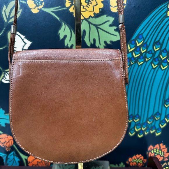 Bally 1970s Vintage Brown Leather Saddle Crossbody | Made in Italy - Picture 8 of 12